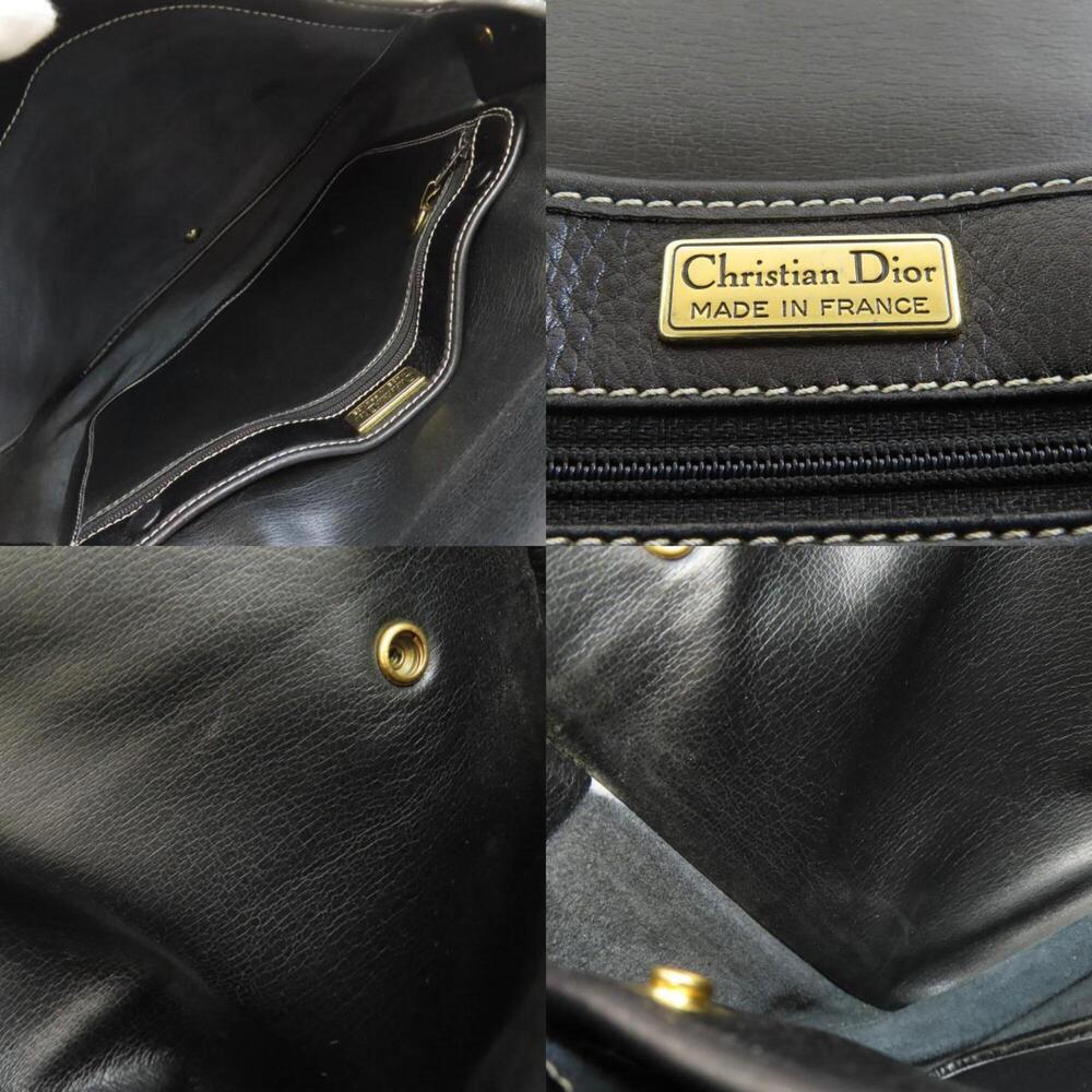 CHRISTIAN DIOR Black Leather Shoulder Bag - Picture 5 of 11